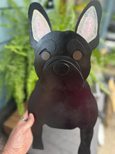 Load image into Gallery viewer, Let this adorable French Bulldog 'Frenchie' Dog Planter help welcome guests to your home.  Custom dog tags with your dogs name also available (see our dog tag listing to add this to your order).  Great gift for the dog lovers in your life!
