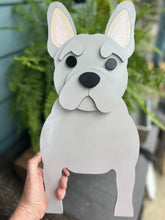 Load image into Gallery viewer, Let this adorable French Bulldog 'Frenchie' Dog Planter help welcome guests to your home.  Custom dog tags with your dogs name also available (see our dog tag listing to add this to your order).  Great gift for the dog lovers in your life!
