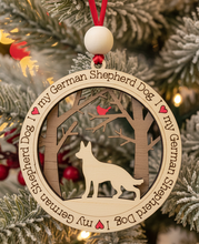 Load image into Gallery viewer, Share the love for our furry friends with these beautiful I Love My Dog ornaments!&nbsp; 250 Breeds available.&nbsp; Send us the name you'd like personalized on it &amp; we'll add it to your ornament.&nbsp;&nbsp;
