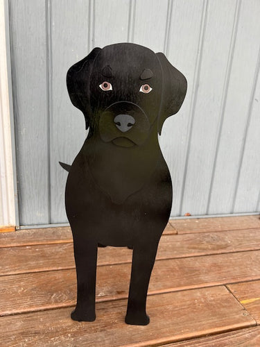 Let this adorable Labrador Dog Planter help welcome guests to your home.  Custom dog tags with your dogs name also available.  Great gift for the dog lovers in your life!