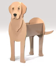 Load image into Gallery viewer, Let this adorable Labrador Dog Planter help welcome guests to your home. &nbsp;Custom dog tags with your dogs name also available. &nbsp;Great gift for the dog lovers in your life!
