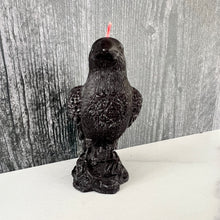 Load image into Gallery viewer, Dark &amp; mysterious, this&nbsp;Raven Beeswax Candle represents a deeper connection between the physical &amp; spiritual world in many cultures. &nbsp;

Because of its black plumage, croaking call, and diet of carrion, the raven is often associated with loss and ill omen. Yet, its symbolism is complex. As a talking bird, the raven also represents prophecy and insight. Ravens in stories often act as psychopomps, connecting the material world with the world of spirits.

