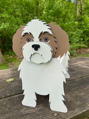 Let this adorable Shih Tzu Dog Planter box help welcome guests to your home.  Custom dog tags with your dogs name also available here. Great gift for the dog lovers in your life! 