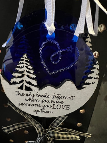 This beautiful The Sky Looks Different ornament is sure to become a cherished memorial to those we love.  