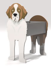 Load image into Gallery viewer, Let this adorable St. Bernard Planter Box welcome guests to your home.

Custom painting available.&nbsp; Additional fee may apply.
