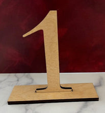 Load image into Gallery viewer, Make your wedding, anniversary, or engagement party unforgettable with these elegant table number signs. Designed to add both beauty and functionality, these signs help your guests easily find their seats while enhancing your event’s décor.
