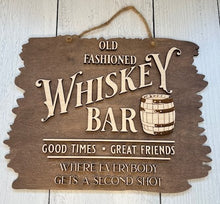 Load image into Gallery viewer, Welcome your guest to your bar or patio with this Whiskey Bar Sign.&nbsp; A great addition to any space or the perfect gift for the whiskey lover in your life.&nbsp;&nbsp;
