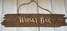 Load image into Gallery viewer, Welcome your guest to your bar or patio with this Whiskey Bar Sign.&nbsp; A great addition to any space or the perfect gift for the whiskey lover in your life.&nbsp;&nbsp;
