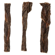 Load image into Gallery viewer, 5"-6” Braided Gullet Sticks | All-Natural Beef Dog Chews
