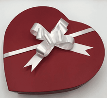 Load image into Gallery viewer, Heart Shaped Valentines Gift Box with White Bow - Perfect for unique Valentines Day Gift!
