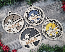 Load image into Gallery viewer, Celebrate your favorite athletes &amp; amazing kids with these Sports &amp; Activities Ornaments!  Personalize with your child&#39;s name &amp;/or number.  A fantastic gift for any parent to celebrate their child&#39;s achievements.
