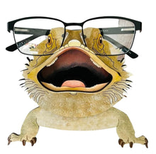 Load image into Gallery viewer, Let this adorable Bearded Dragon Eyeglass Holder keep your glasses safe.    Approx. 7&quot; wide x 5&quot; long.  Comes unpainted.  Leave as is or add your own custom touch by painting it yourself.  
