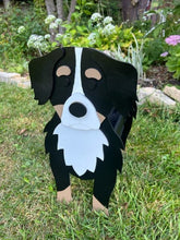 Load image into Gallery viewer, Let this adorable Bernese Mountain Dog Planter help welcome guests to your home.  Custom dog tags with your dogs name also available (see our dog tag listing to add this to your order).  Great gift for the dog lovers in your life!
