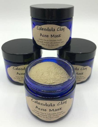 Calendula Clay Facial Acne Mask helps to remove toxins and clarify skin as it gently cleanses away impurities.
