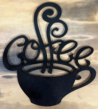 Load image into Gallery viewer, Who doesn&#39;t love coffee???  These cute coffee cups with steamy &#39;coffee&#39; coming off the top are a great addition to any home.  Available with or without a backer board.
