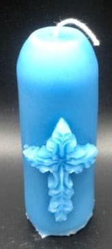 Cross beeswax candle. Perfect for Easter celebrations, Christmas centerpieces, or prayer.