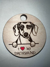 Load image into Gallery viewer, Show everyone how much you love you dog with these adorable I Love My Dog Keychains!  Proudly display your pet everywhere you go.  Makes a great gift for the pet lover in your life.
