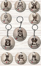 Load image into Gallery viewer, I love my Dog Keychain - 233+ breeds!
