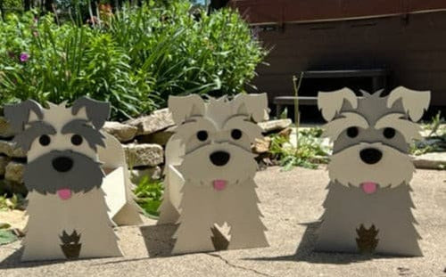 Let these adorable doggies help decorate your porch this summer.  The perfect gift for any dog lover.  These adorable pooches are all ready to bring smiles to your guest faces as they decorate your porch or deck.