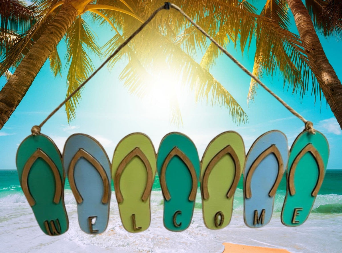 Flip Flop Welcome Door Hanger Sign