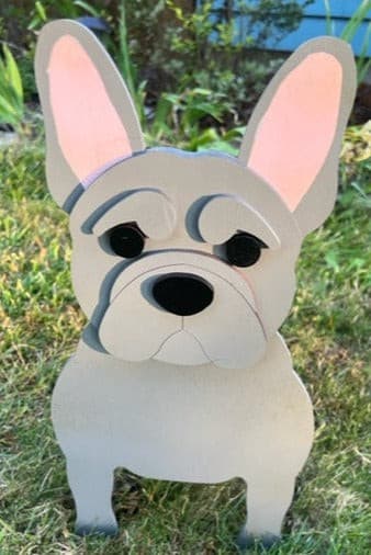 Let this adorable French Bulldog 'Frenchie' Dog Planter help welcome guests to your home.  Custom dog tags with your dogs name also available (see our dog tag listing to add this to your order).  Great gift for the dog lovers in your life!