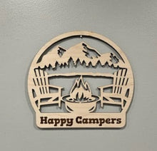 Load image into Gallery viewer, Laser cut and engraved Fireside Mountain Retreat Sign made with 1/4&quot; maple will add a touch of nature &amp; dreams of relaxing retreats to any home. Made to order.
