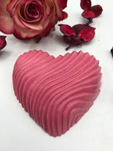 Load image into Gallery viewer, Beautiful pink heart shaped goat&#39;s milk soap.  Perfect for Valentine&#39;s Day or Mother&#39;s Day!
