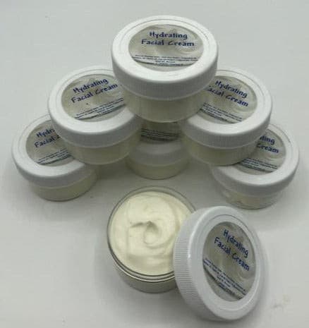 Super hydrating facial cream - 7 jars shown.  Creamy soothing facial cream. Great for use as a night cream. Hydrates your skin will all natural ingredients.  Great for dry skin!  