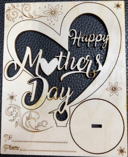 Surprise Mom this year with something unique - a pop up card that she can keep forever!  Laser cut, custom design with a place for you to fill in the To & From sections.  Makes the perfect gift!