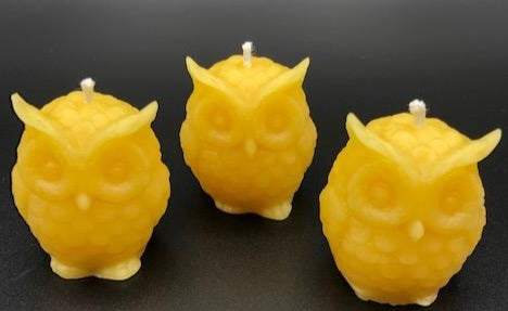 This adorable candle will be a hoot wherever you decide to place it. With a light honey scent and a warm glow, these petite owl candles are great as a wedding souvenir, wedding gifts, baby shower gift and party favors.  If you have any special animal lover, bird watcher or owl lover in your life, this will be sure to thrill them :)  Owl beeswax candles are sure to be a hoot at your next party, special moment, holiday or rustic table setting. 