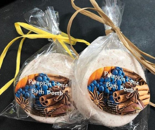 Settle in and soak your cares away with these Pumpkin Spice Bath Bombs!  They make a great addition to your skin care regimen & compliment our Pumpkin Spice skin care line including our incredibly creamy body butter and lotion bars.  Try one today or pick one up for a gift for a loved one.  The incredible scent of fresh baked cinnamon rolls with a touch of pumpkin will fill your senses and relax your daily stresses away. 