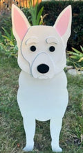 Load image into Gallery viewer, Let this adorable Swiss Shepherd Dog Planter help welcome guests to your home.  Custom dog tags with your dogs name also available (see our dog tag listing to add this to your order).  Great gift for the dog lovers in your life!
