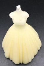 Load image into Gallery viewer, Elegant wedding dress silhouette beeswax candle. Lace top with flowing wedding gown bottom. Perfect for wedding showers or gifts.
