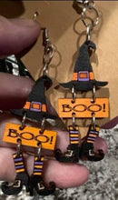 Load image into Gallery viewer, Add a bit of Halloween flare to any outfit with these Witch Earrings!  The perfect way to welcome in the Halloween season.
