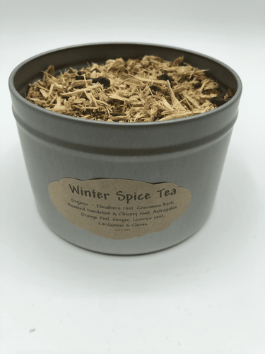 Winter Spice Herbal Tea - shown in tin