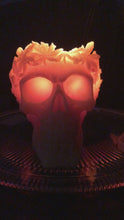 Load and play video in Gallery viewer, Skull with Leaf Crown Beeswax Candle
